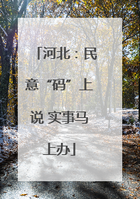 河北：民意“码”上说 实事马上办