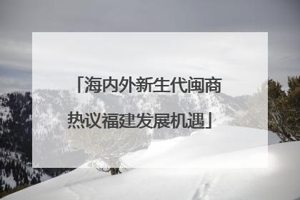 海内外新生代闽商热议福建发展机遇