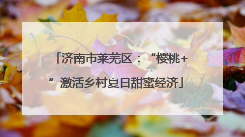 济南市莱芜区：“樱桃+”激活乡村夏日甜蜜经济