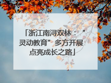 浙江南浔双林：“灵动教育”多方开展 点亮成长之路