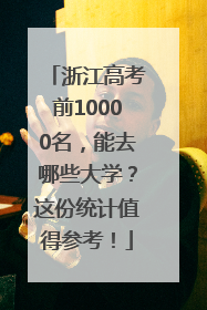浙江高考前10000名，能去哪些大学？这份统计值得参考！