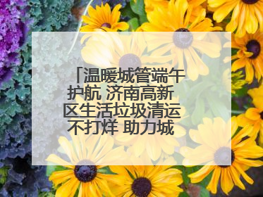 温暖城管端午护航 济南高新区生活垃圾清运不打烊 助力城市“洁净美”