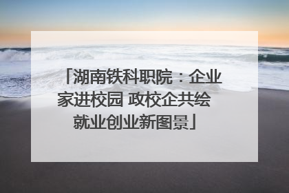 湖南铁科职院：企业家进校园 政校企共绘就业创业新图景
