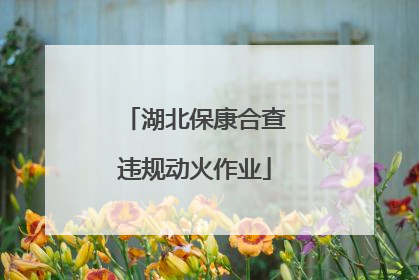 湖北保康合查违规动火作业