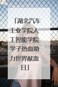 湖北汽车工业学院人工智能学院学子热血助力世界献血日
