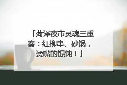 菏泽夜市灵魂三重奏：红柳串、砂锅，烫嘴的馄饨！