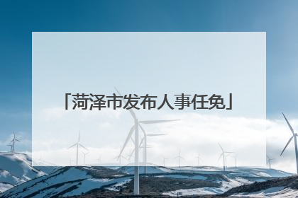 菏泽市发布人事任免