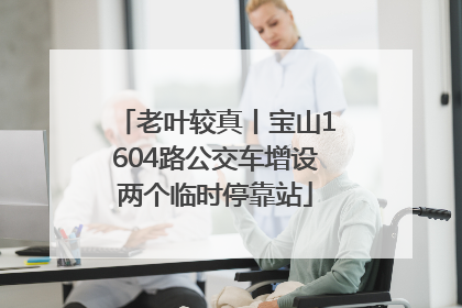 老叶较真丨宝山1604路公交车增设两个临时停靠站