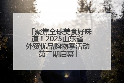 聚焦全球美食好味道！2025山东省外贸优品购物季活动第二期启幕