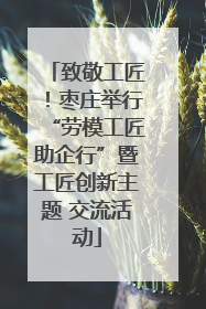 致敬工匠！枣庄举行“劳模工匠助企行”暨工匠创新主题 交流活动