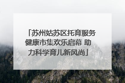 苏州姑苏区托育服务健康市集欢乐启幕 助力科学育儿新风尚