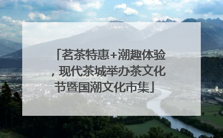 茗茶特惠+潮趣体验，现代茶城举办茶文化节暨国潮文化市集