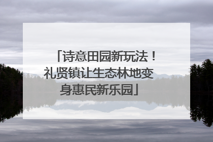 诗意田园新玩法！礼贤镇让生态林地变身惠民新乐园