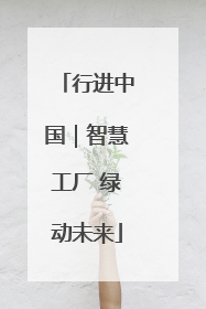 行进中国｜智慧工厂 绿动未来