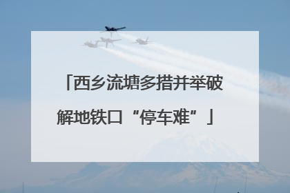 西乡流塘多措并举破解地铁口“停车难”