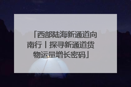 西部陆海新通道向南行丨探寻新通道货物运量增长密码
