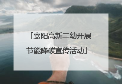 襄阳高新二幼开展节能降碳宣传活动