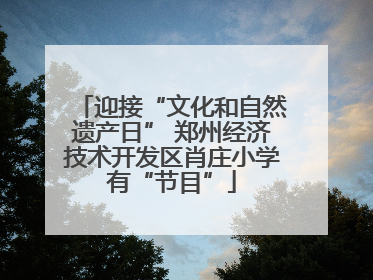 迎接“文化和自然遗产日” 郑州经济技术开发区肖庄小学有“节目”