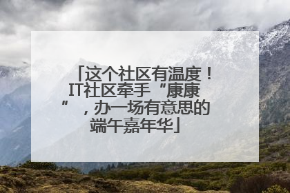 这个社区有温度！IT社区牵手“康康”，办一场有意思的端午嘉年华