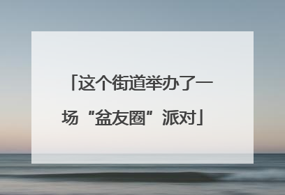这个街道举办了一场“盆友圈”派对