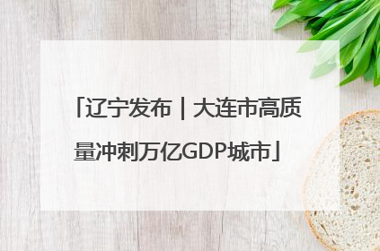 辽宁发布｜大连市高质量冲刺万亿GDP城市