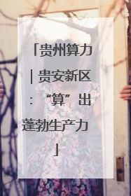 贵州算力｜贵安新区：“算”出蓬勃生产力