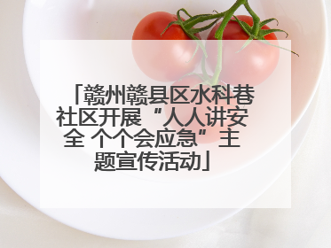 赣州赣县区水科巷社区开展“人人讲安全 个个会应急”主题宣传活动