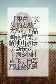 跟着“长安的荔枝”去旅行！品岭南鲜果，解锁山水康养新玩法，上海3小时直飞，自驾高速费优惠