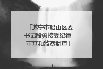 遂宁市船山区委书记段勇接受纪律审查和监察调查