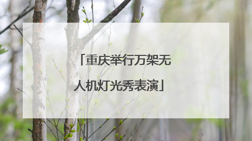 重庆举行万架无人机灯光秀表演
