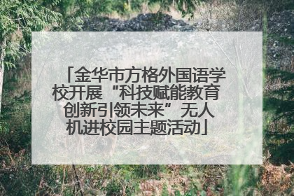 金华市方格外国语学校开展“科技赋能教育 创新引领未来”无人机进校园主题活动
