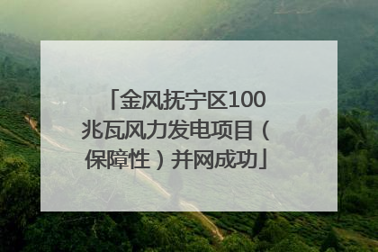 金风抚宁区100兆瓦风力发电项目（保障性）并网成功