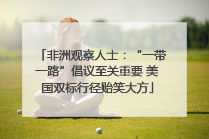 非洲观察人士：“一带一路”倡议至关重要 美国双标行径贻笑大方