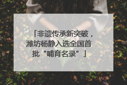 非遗传承新突破，潍坊杨静入选全国首批“哺育名录”