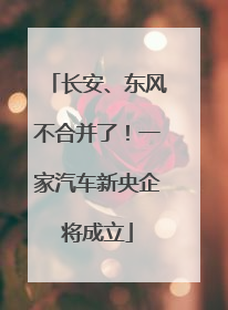 长安、东风不合并了！一家汽车新央企将成立