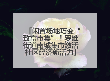 闲置场地巧变“致富市集”！罗雄街道南城集市激活社区经济新活力