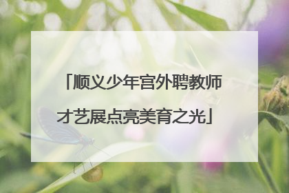 顺义少年宫外聘教师才艺展点亮美育之光