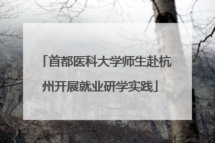 首都医科大学师生赴杭州开展就业研学实践