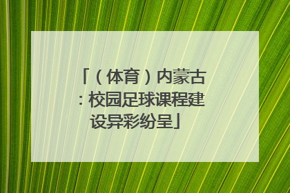 （体育）内蒙古：校园足球课程建设异彩纷呈