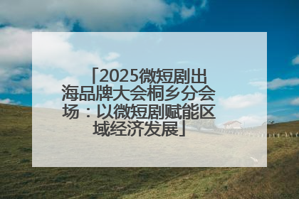 2025微短剧出海品牌大会桐乡分会场：以微短剧赋能区域经济发展