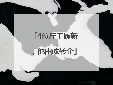 4位厅干履新，他由政转企
