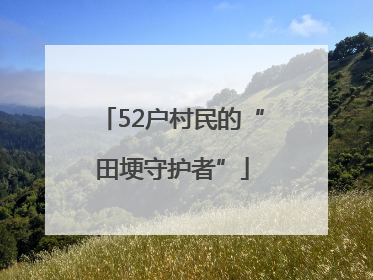 52户村民的“田埂守护者”